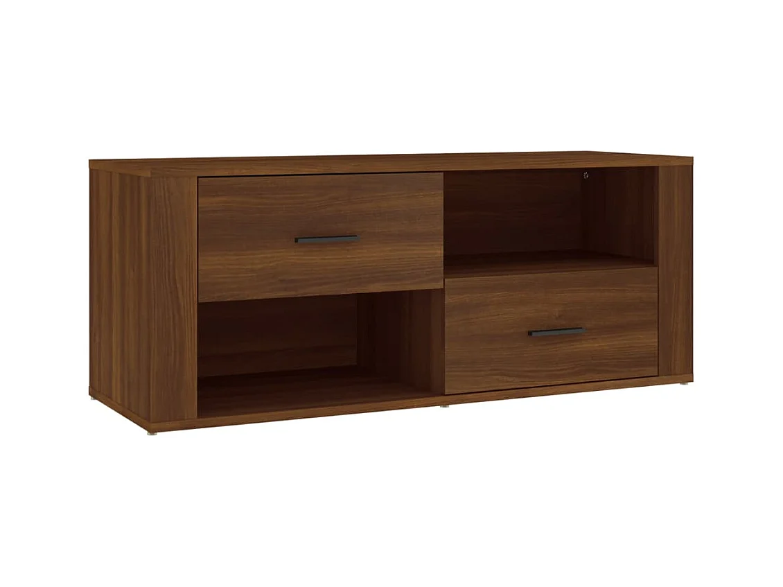 Meuble TV Chêne marron 100x35x40 cm Bois d'ingénierie