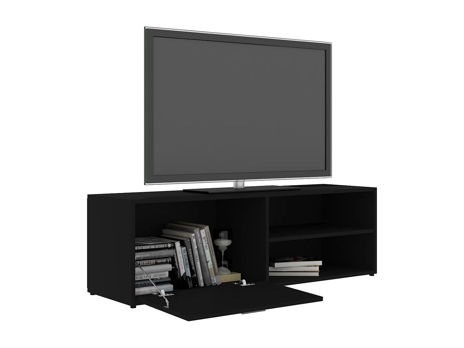 Meuble TV Noir 120x34x37 cm Aggloméré