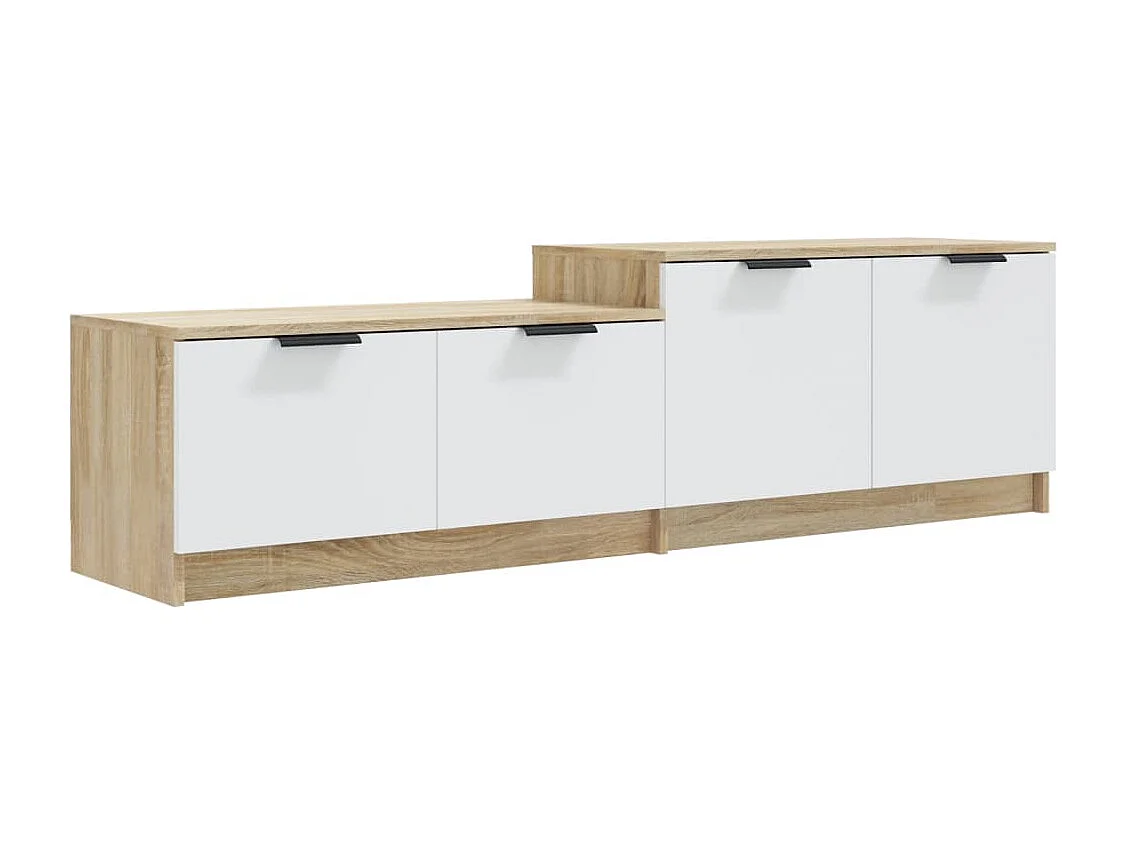 Móvel p/ TV 158,5x36x45 cm madeira processada branco/sonoma