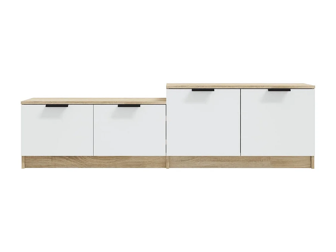 Móvel p/ TV 158,5x36x45 cm madeira processada branco/sonoma