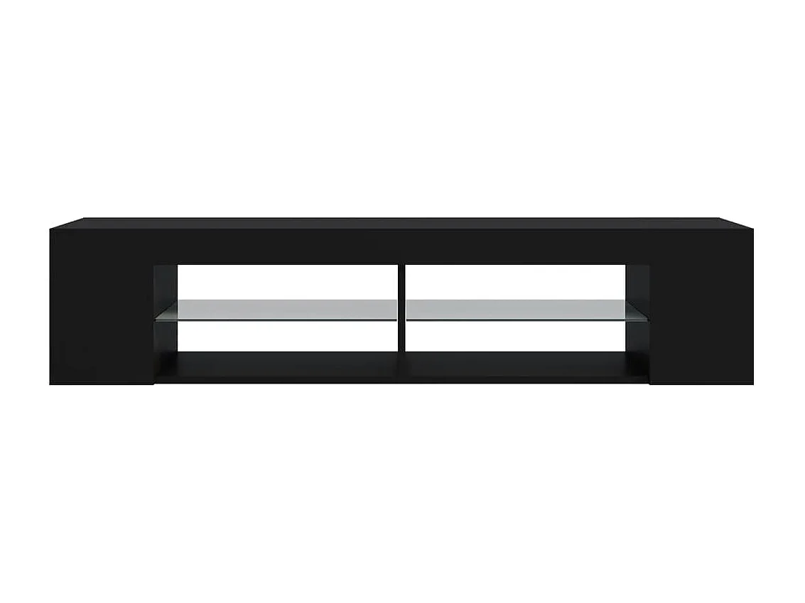 Tv-meubel met LED-verlichting 135x39x30 cm zwart