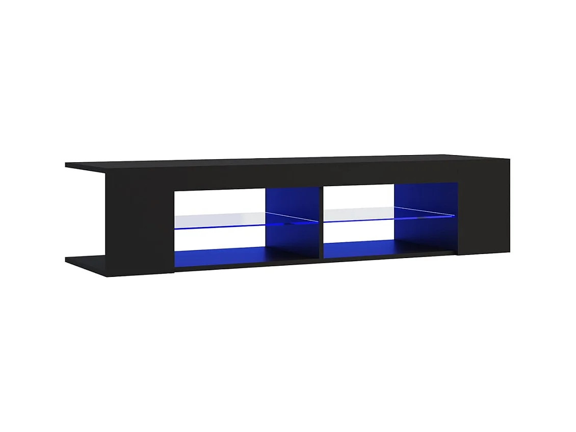 Meuble TV avec lumières LED noir 135x39x30 cm
