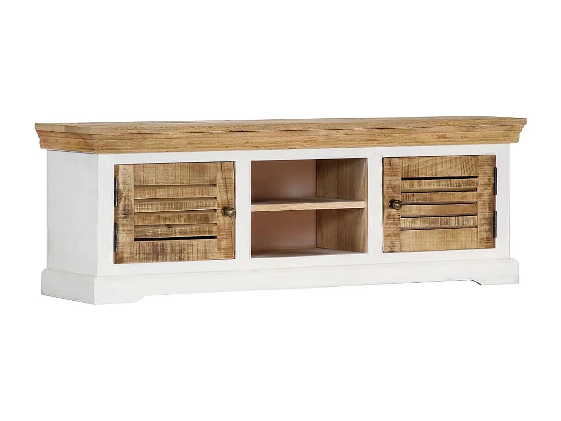 Móvel de TV 118x30x40 cm madeira de mangueira maciça