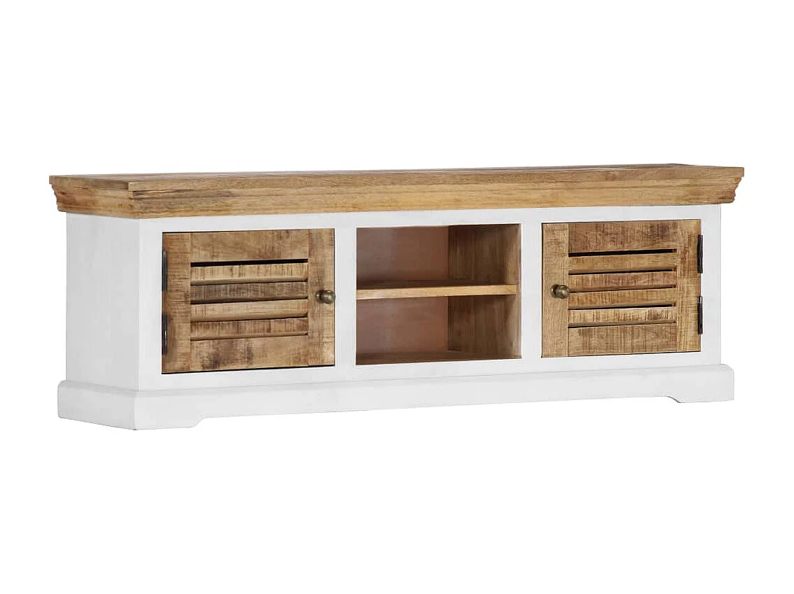 Móvel de TV 118x30x40 cm madeira de mangueira maciça