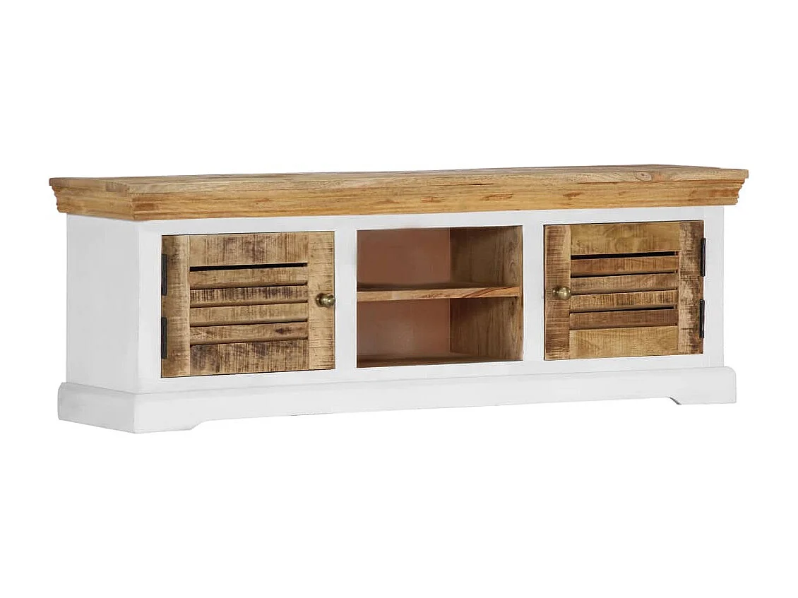 Móvel de TV 118x30x40 cm madeira de mangueira maciça