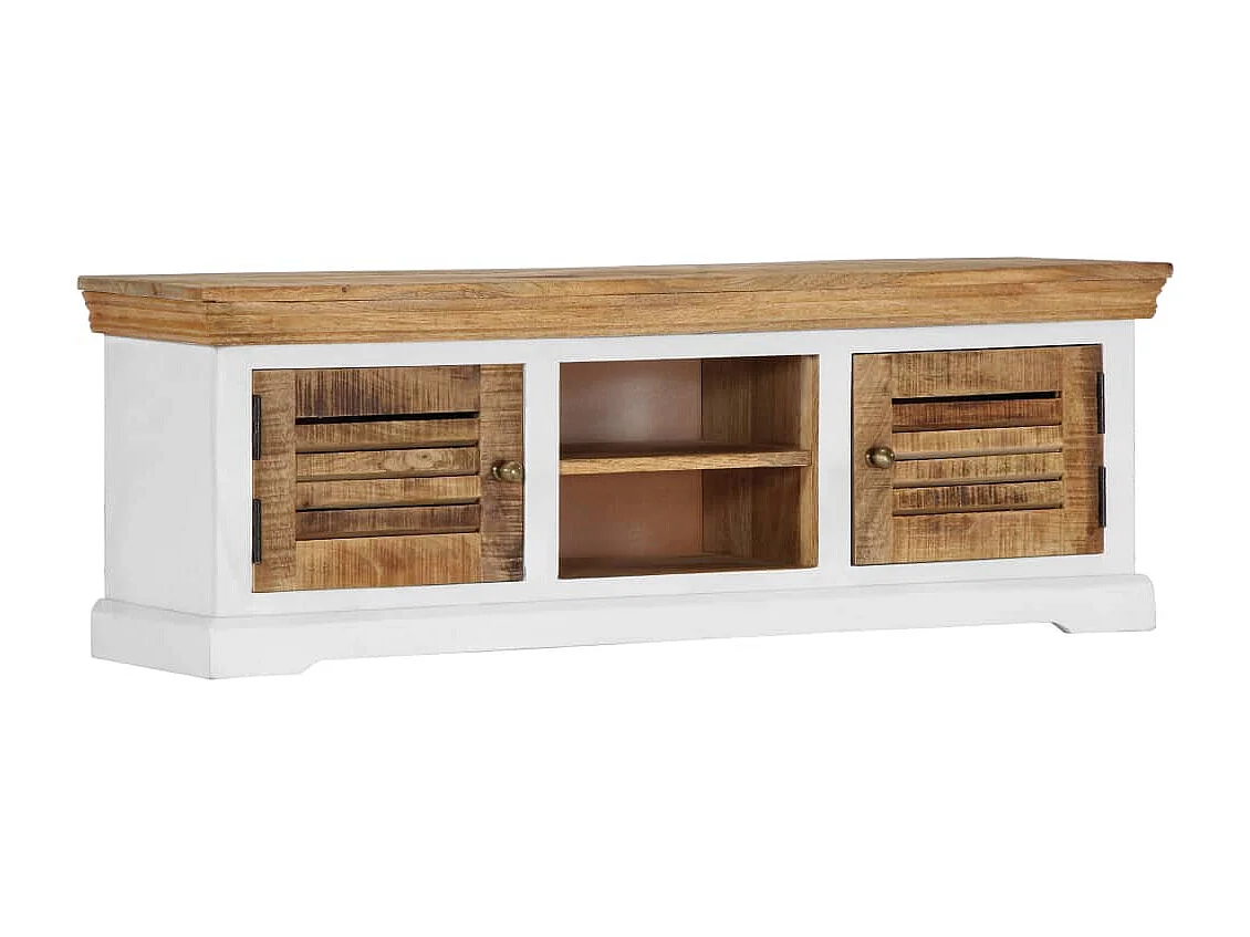 Móvel de TV 118x30x40 cm madeira de mangueira maciça