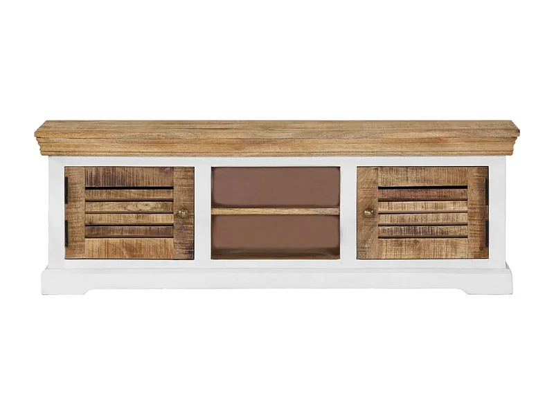 Móvel de TV 118x30x40 cm madeira de mangueira maciça