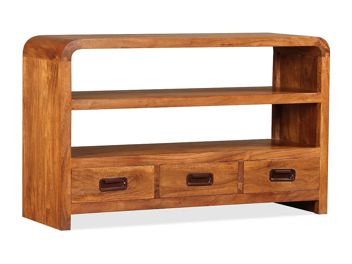 Móvel de TV madeira de acácia maciça 90x30x55 cm