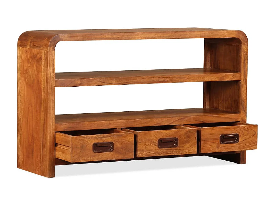 Meuble TV Bois d'acacia solide 90 x 30 x 55 cm