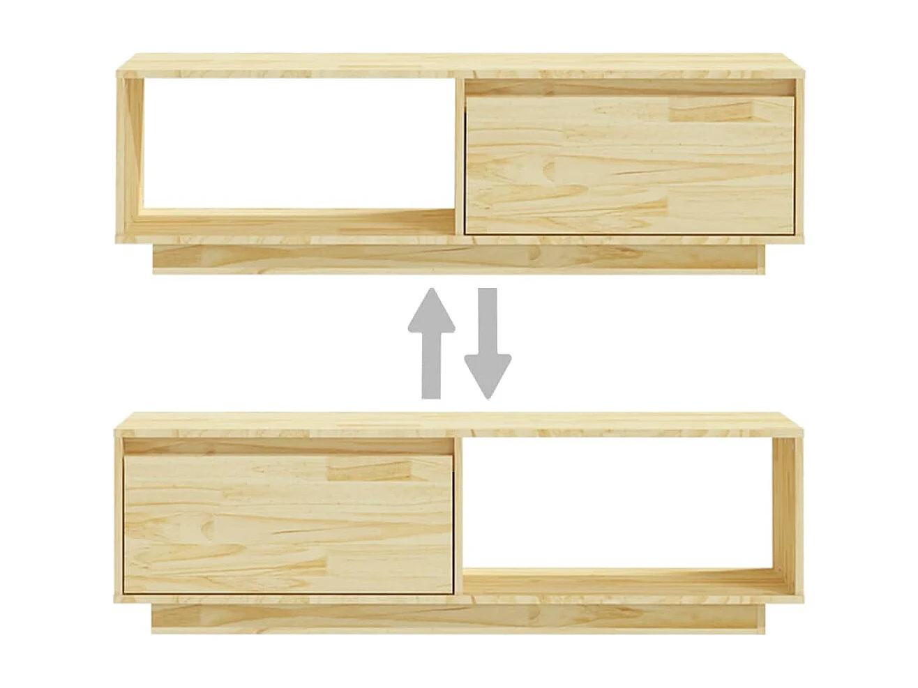 Tv-meubel 110x30x33,5 cm massief grenenhout