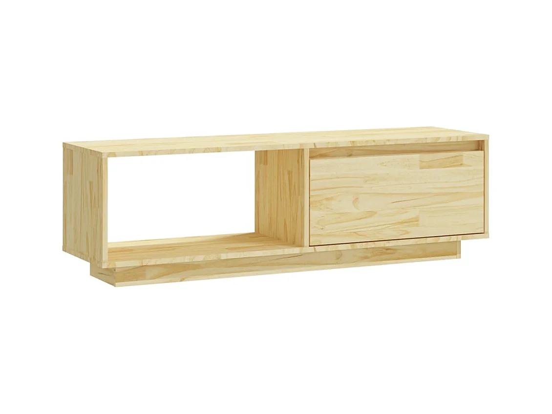 Mueble de TV de madera maciza de pino 110x30x33,5 cm