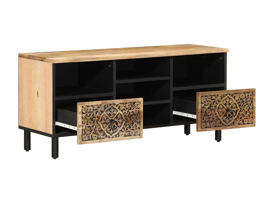 Tv-meubel 100x33x46 cm massief mangohout
