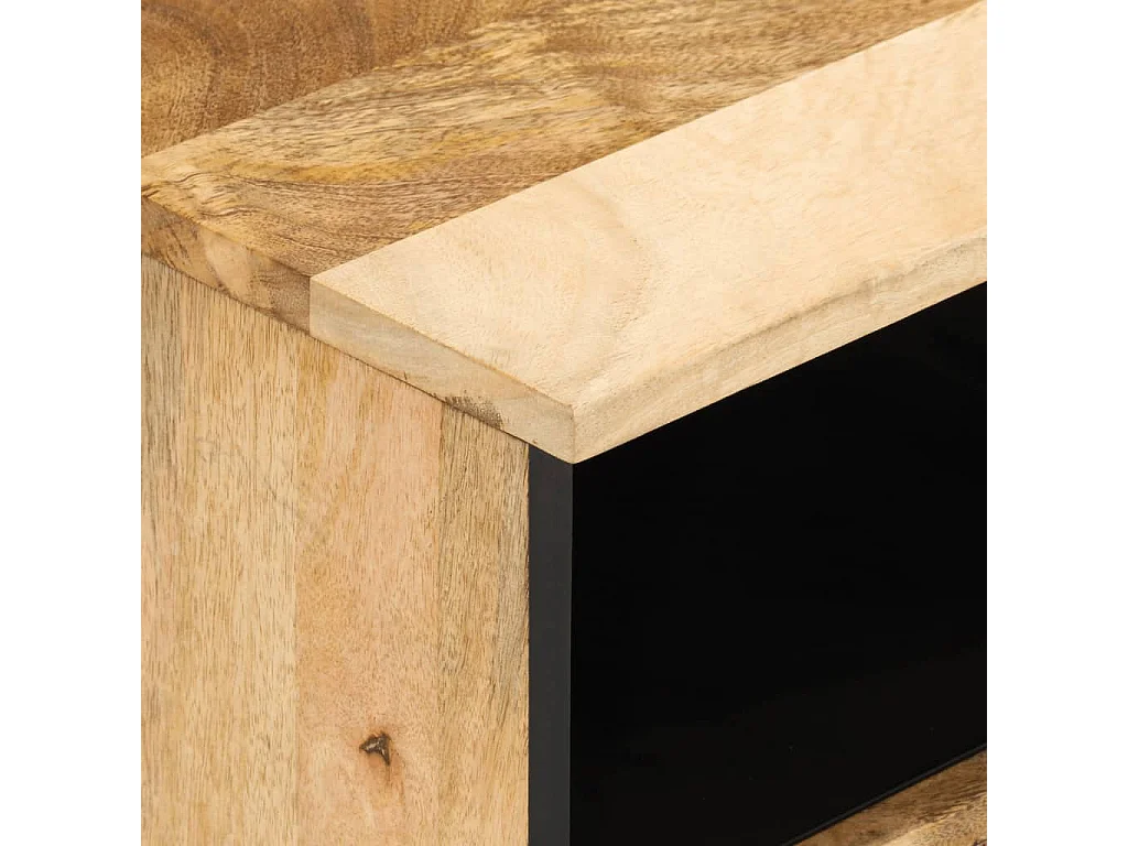 Meuble TV 100x33x46 cm bois massif de manguier
