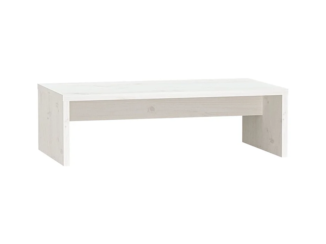 Support de moniteur Blanc 50x27x15 cm Bois de pin solide