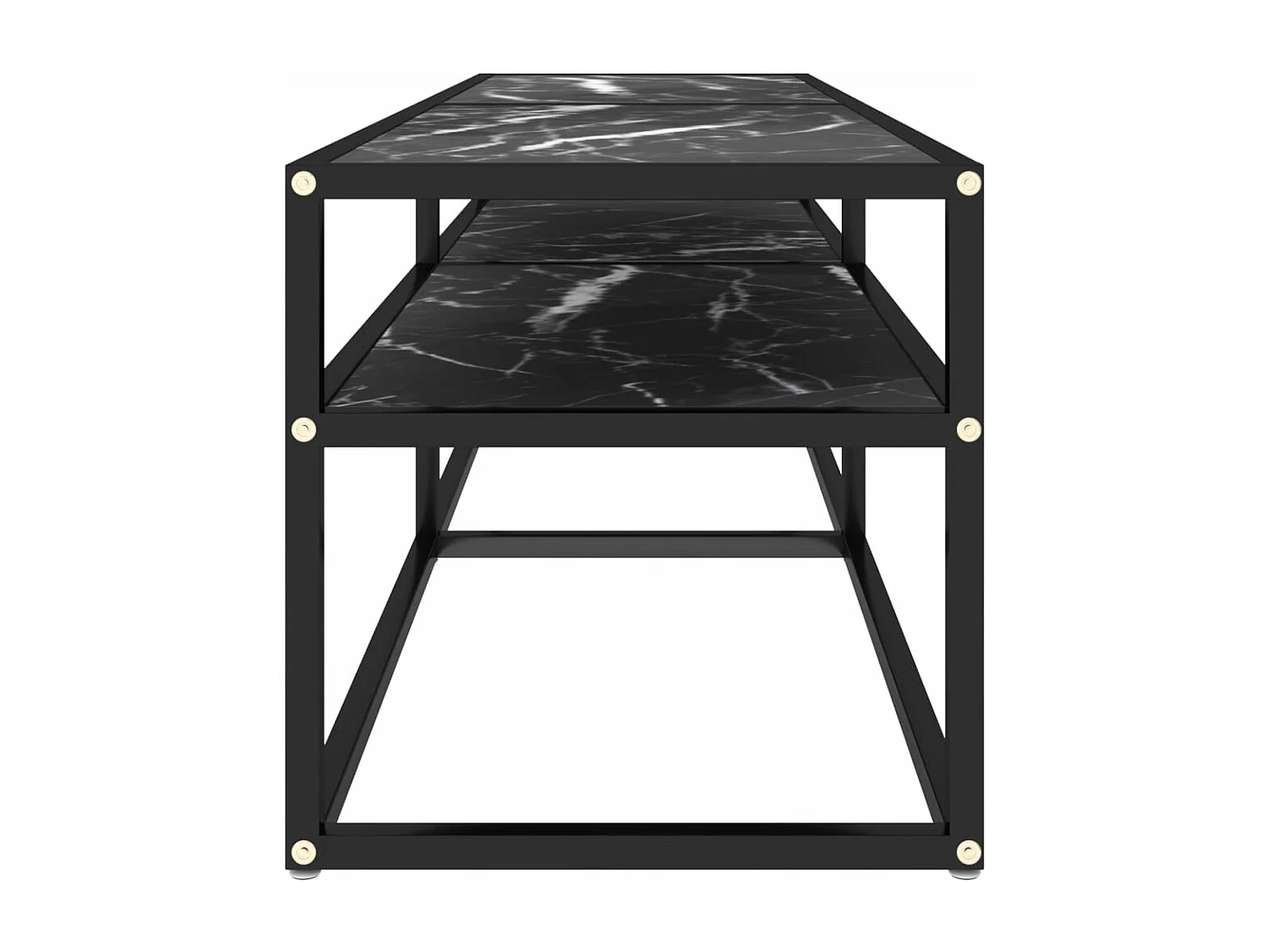 Tv-meubel 140x40x40,5 cm gehard glas zwartmarmerkleurig