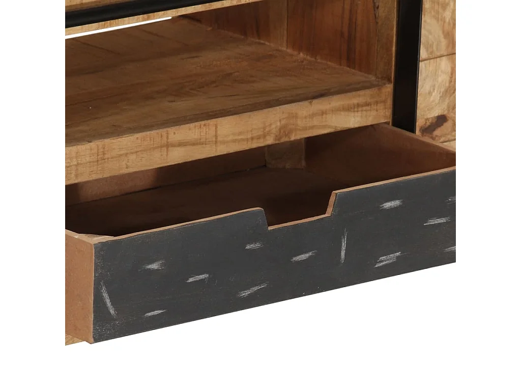 Meuble TV 120x30x40 cm Bois massif de manguier