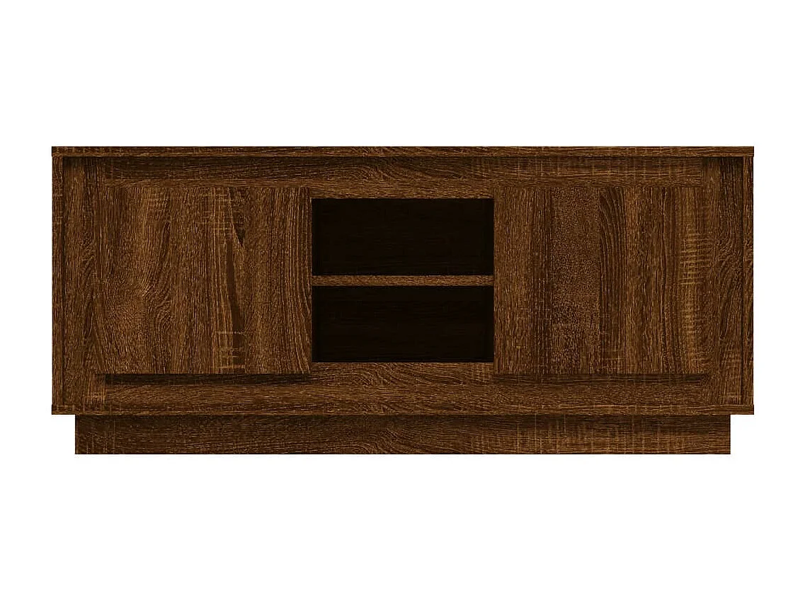 Meuble TV chêne marron 102x35x45 cm bois d'ingénierie