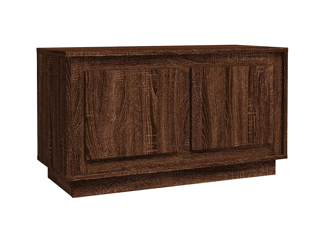 Meuble TV chêne marron 80x35x45 cm bois d'ingénierie