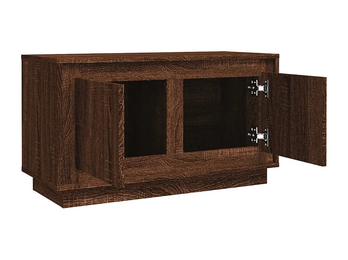 Meuble TV chêne marron 80x35x45 cm bois d'ingénierie