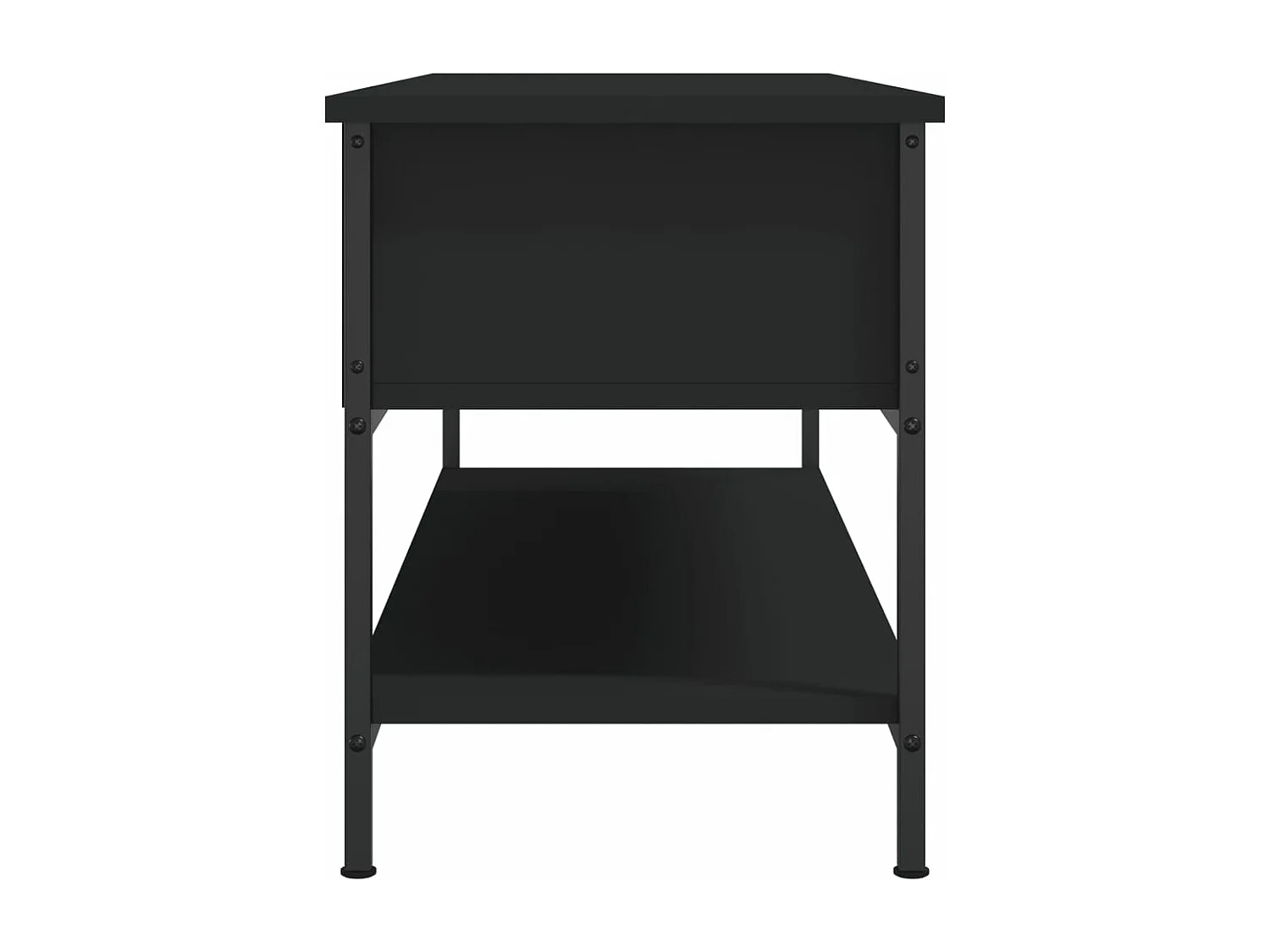 Meuble TV noir 100x35x45 cm bois d'ingénierie