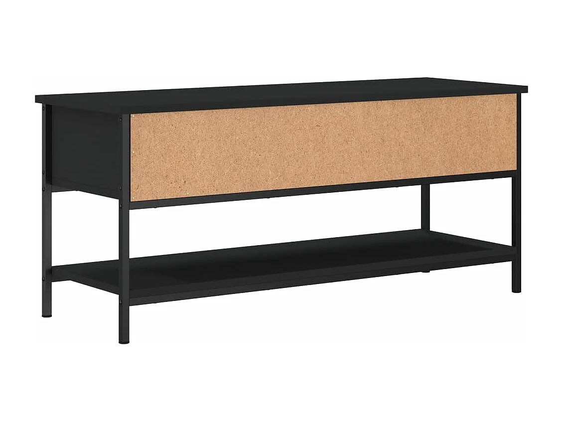 Meuble TV noir 100x35x45 cm bois d'ingénierie