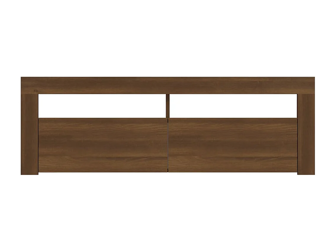 Meuble TV avec lumières LED chêne marron 120x35x40 cm