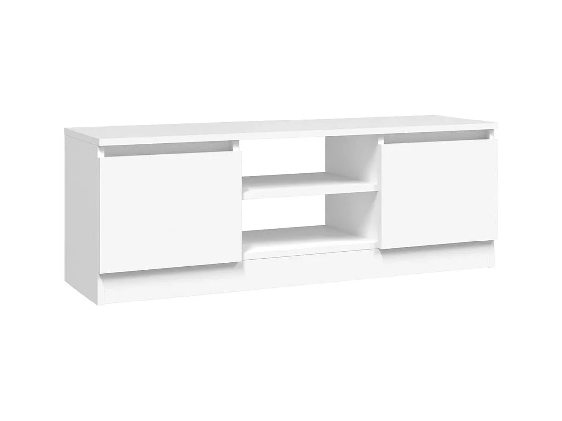 Meuble TV avec porte Blanc 102x30x36 cm