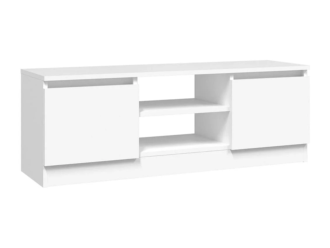 Meuble TV avec porte Blanc 102x30x36 cm