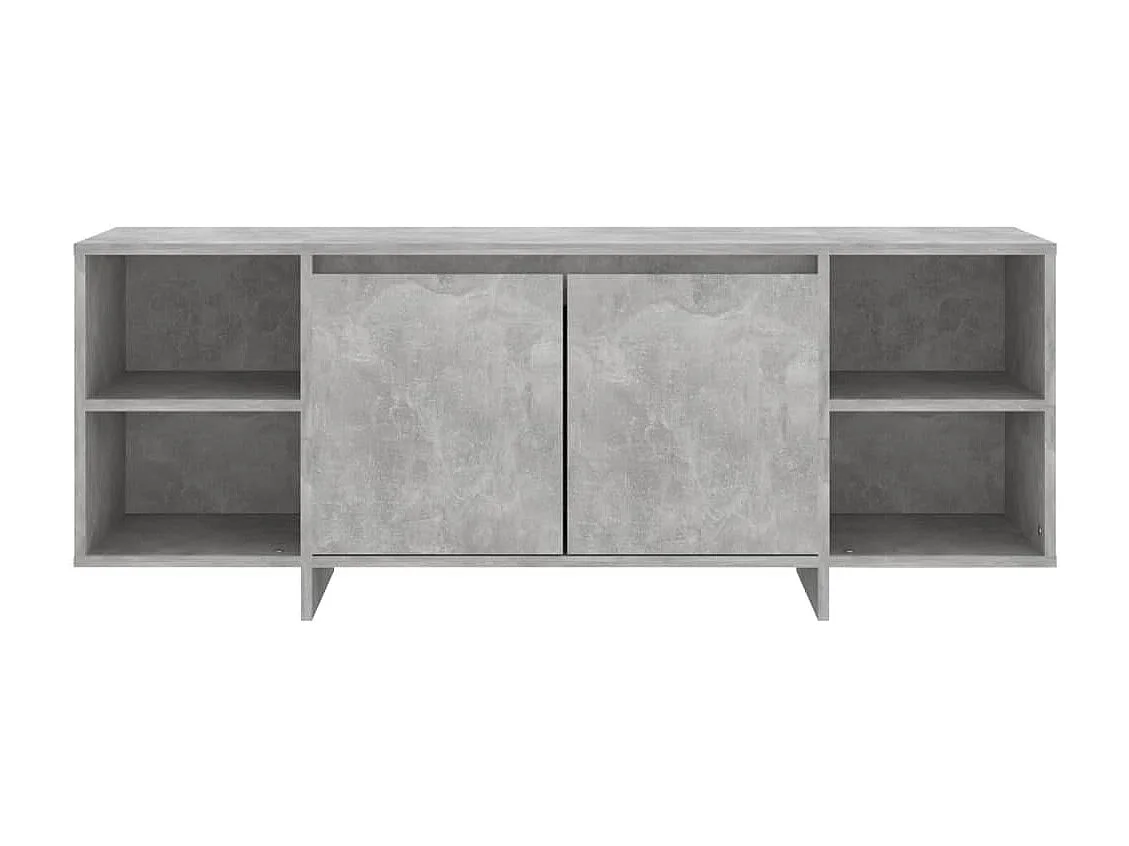 Meuble TV Gris béton 130x35x50 cm Bois d'ingénierie