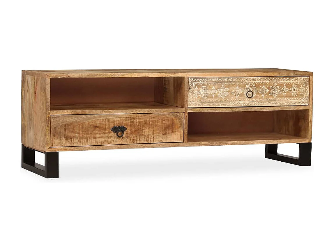 Mueble para TV de mandera maciza de mango 120x30x40 cm