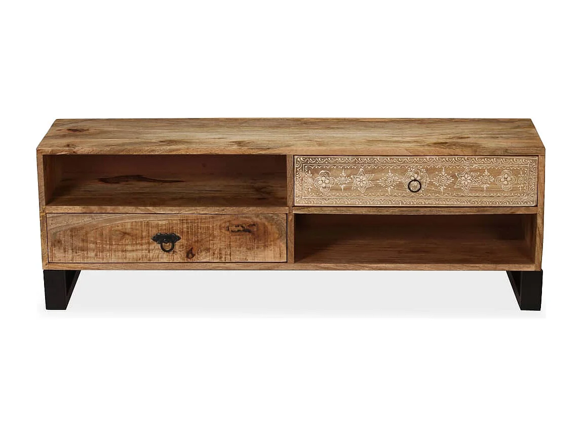 Mueble para TV de mandera maciza de mango 120x30x40 cm