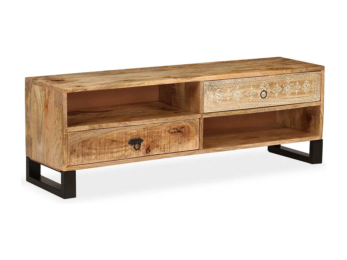 Mueble para TV de mandera maciza de mango 120x30x40 cm