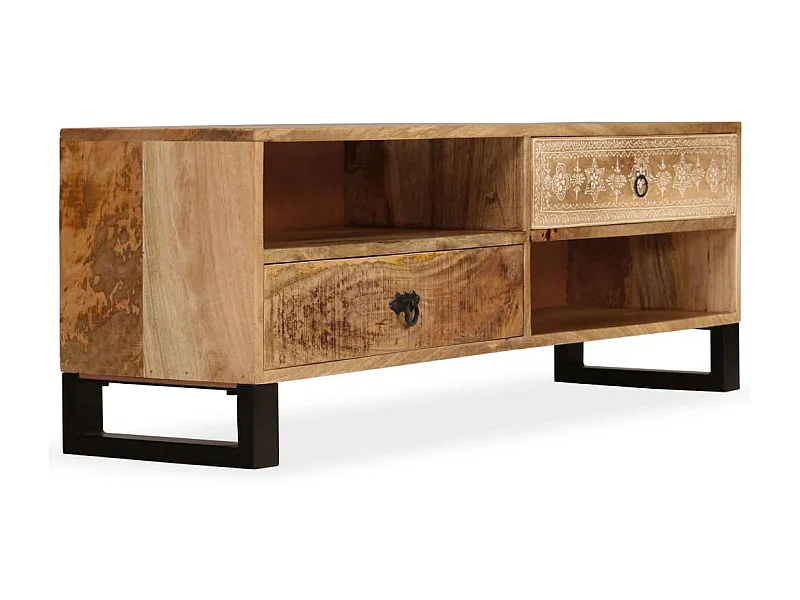 Mueble para TV de mandera maciza de mango 120x30x40 cm