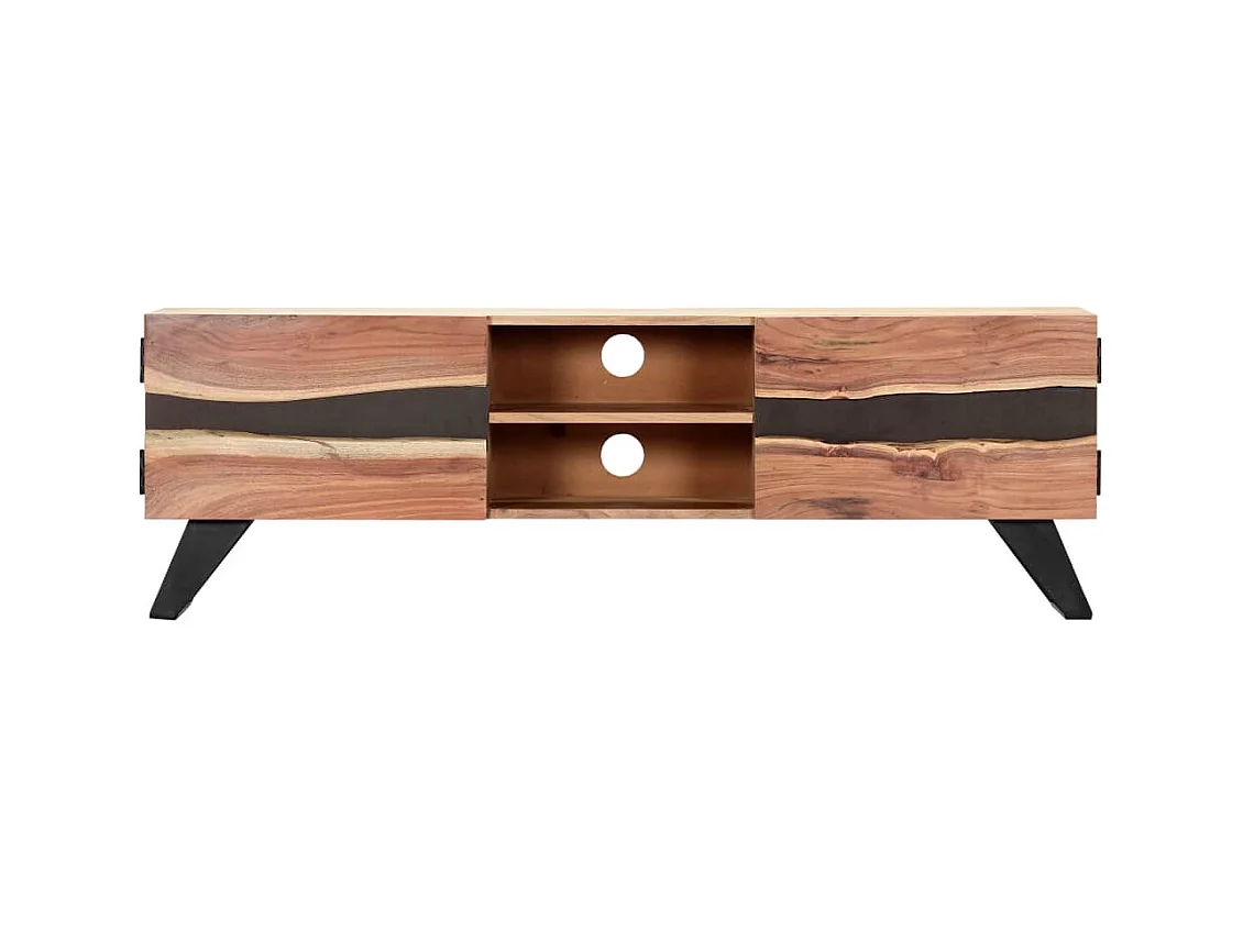 Meuble TV 140 x 30 x 45 cm Bois d'acacia massif