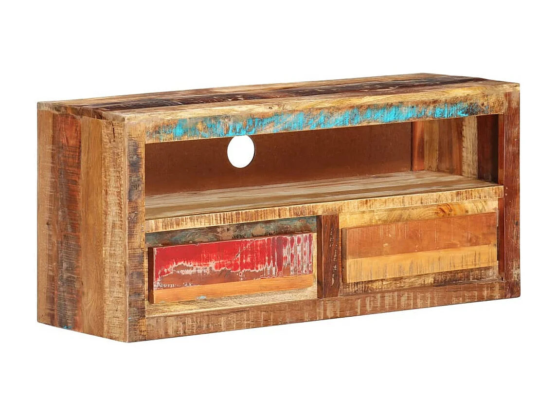 Meuble TV 88x30x40 cm Bois massif de récupération