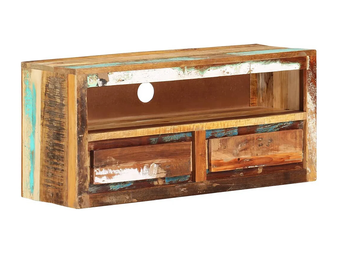 Meuble TV 88x30x40 cm Bois massif de récupération