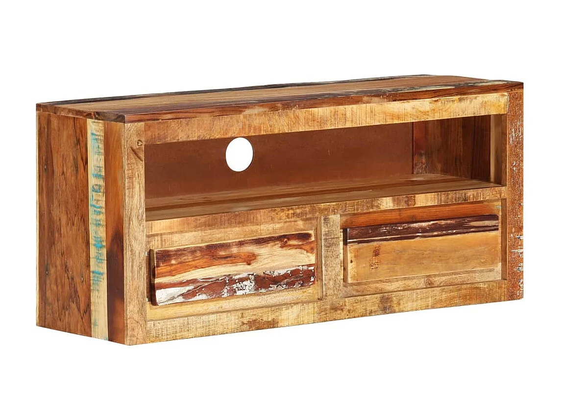 Meuble TV 88x30x40 cm Bois massif de récupération
