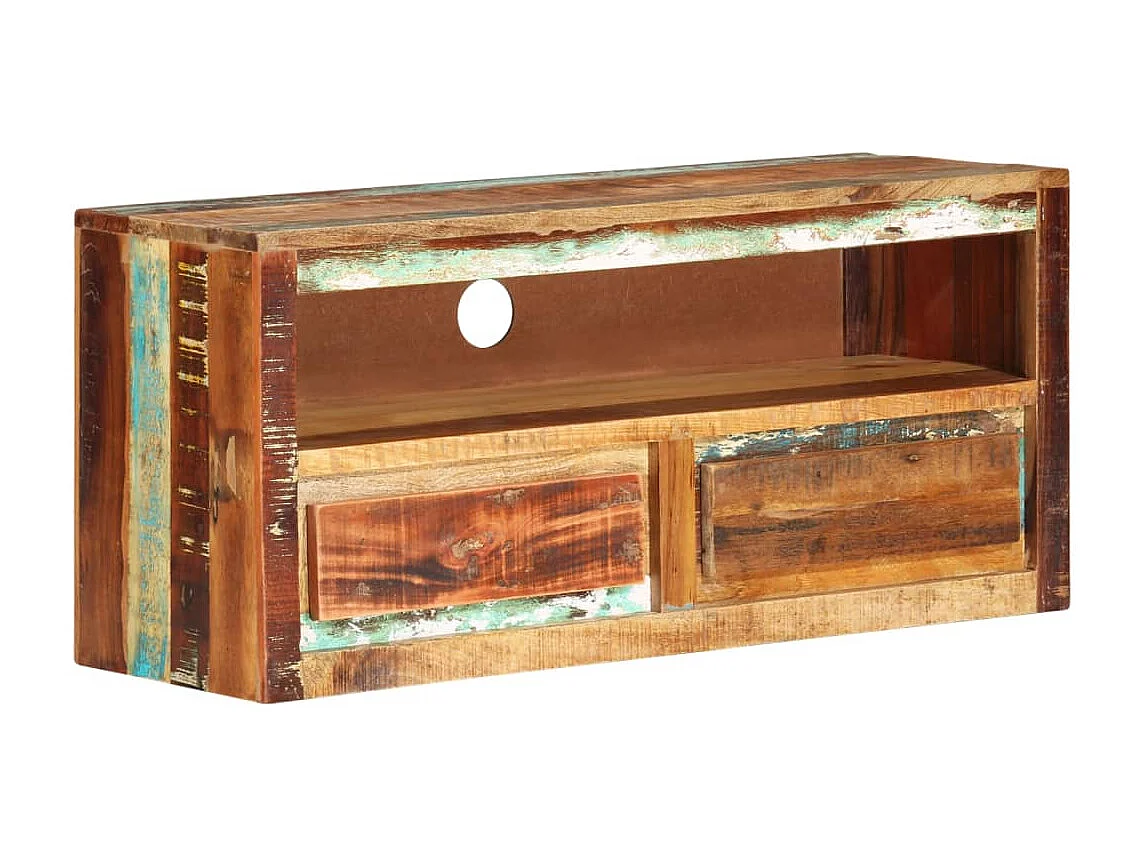 Meuble TV 88x30x40 cm Bois massif de récupération