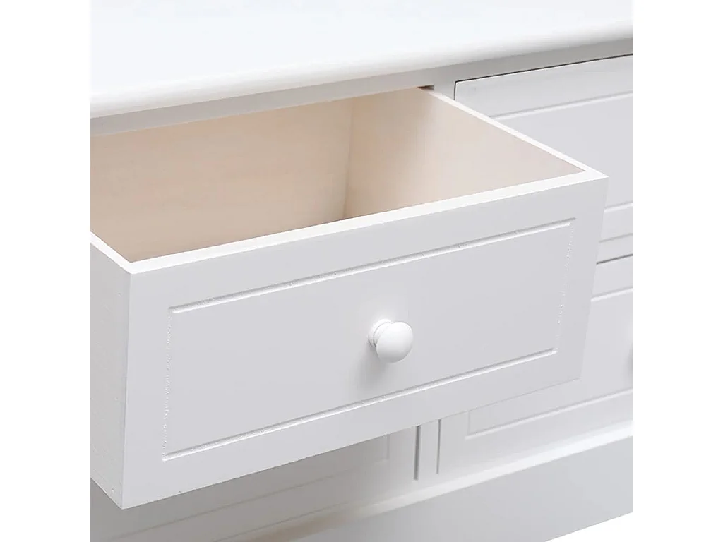 Móvel de TV 108x30x40 cm madeira de paulownia maciça branco