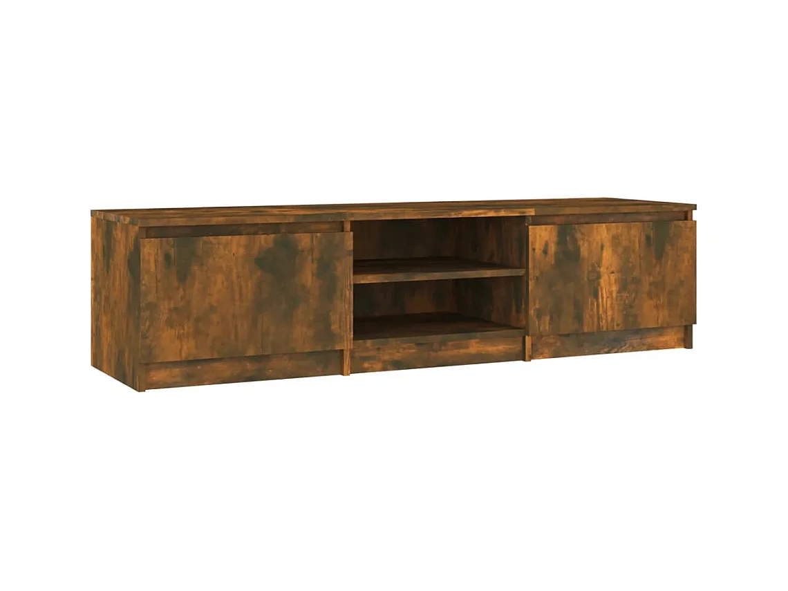 Mueble para TV madera contrachapada roble ahumado 140x40x35,5cm