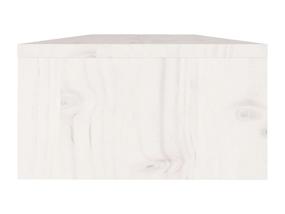 Support de moniteur Blanc 50x24x13 cm Bois de pin solide