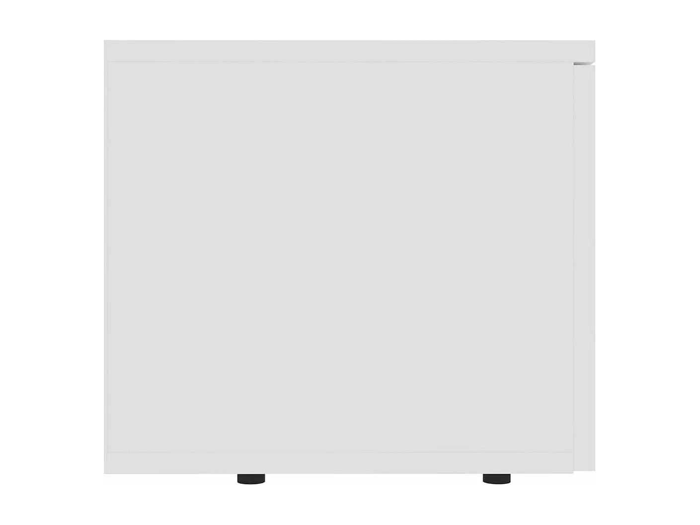 Meuble TV Blanc 80x34x30 cm Aggloméré