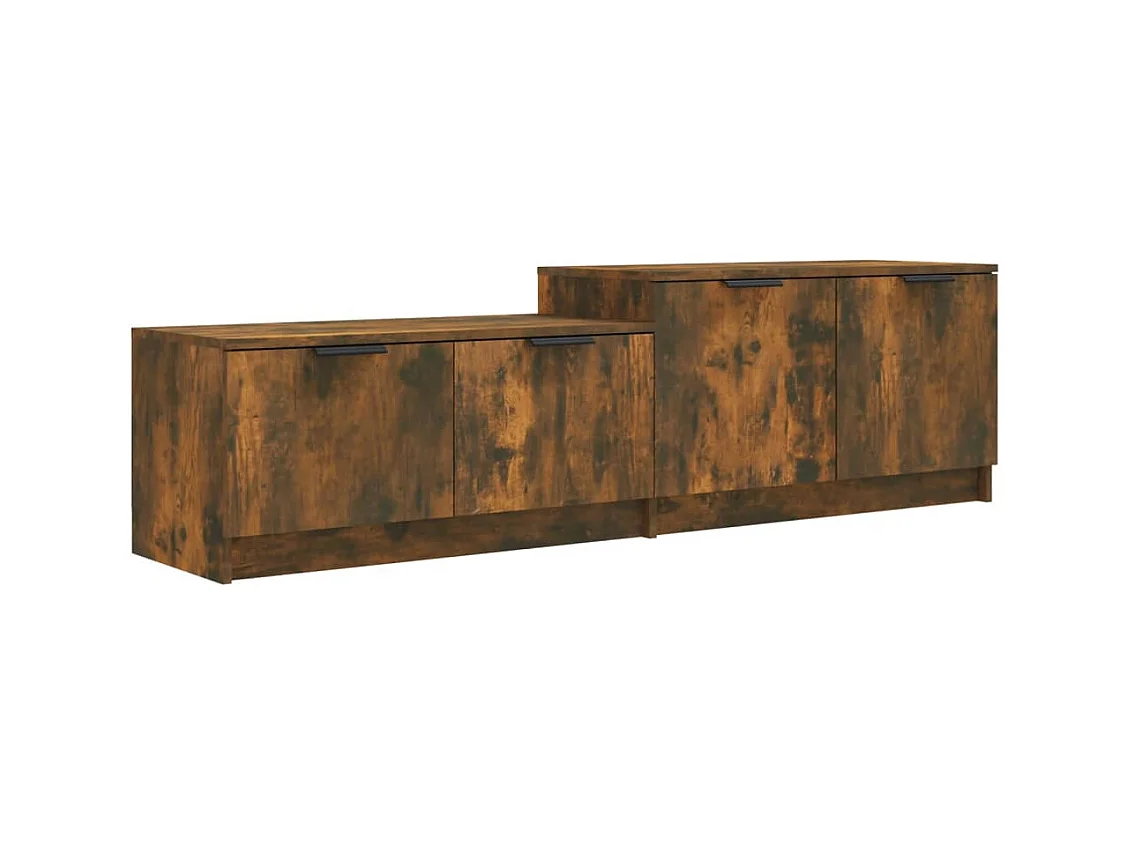 Meuble TV Chêne fumé 158,5x36x45 cm Bois d'ingénierie
