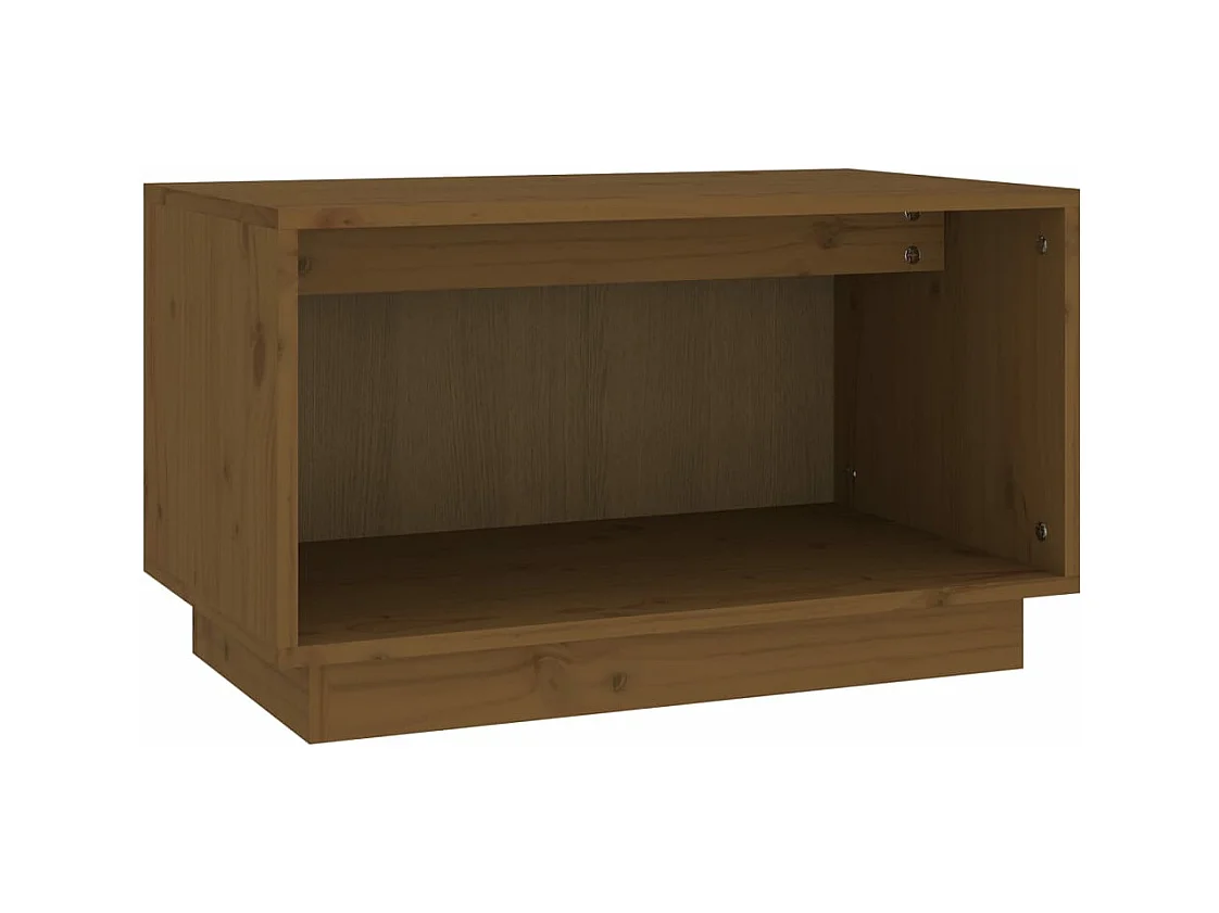 Meuble TV Marron miel 60x35x35 cm Bois de pin massif
