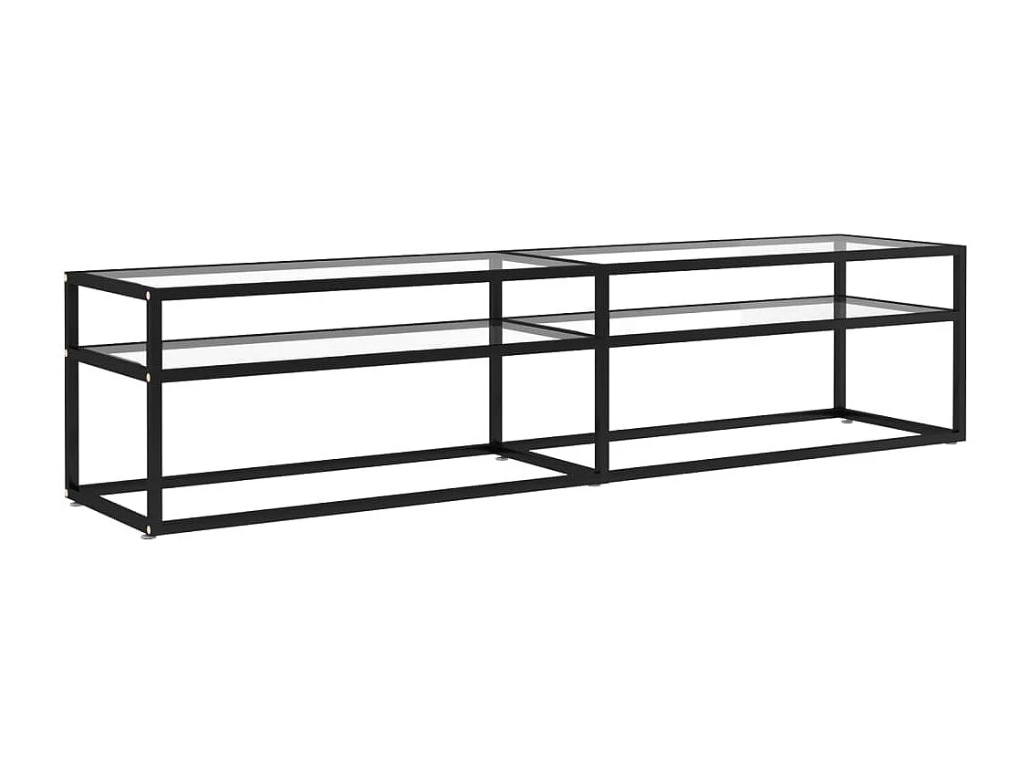 Tv-meubel 180x40x40,5 cm gehard glas transparant