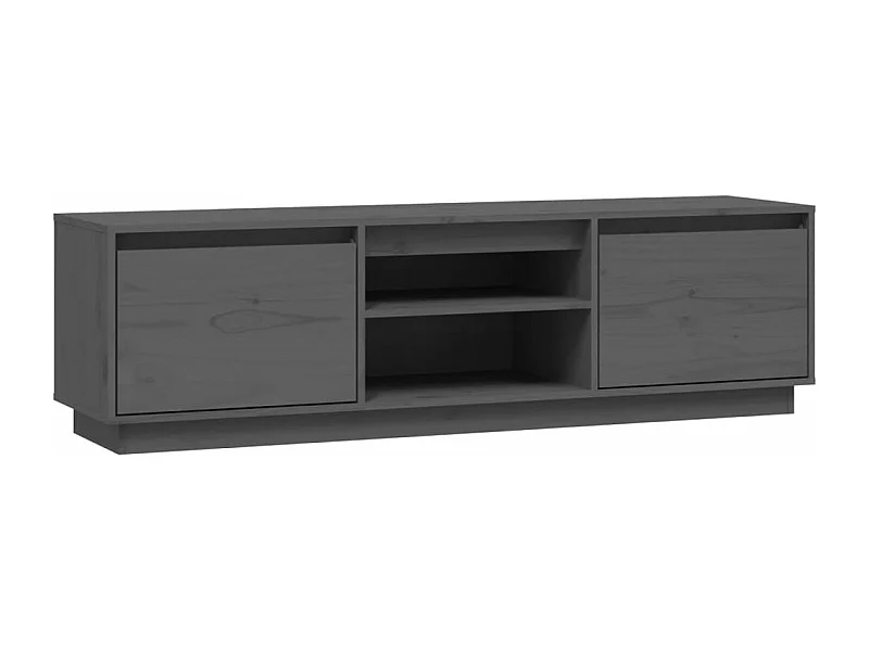 Meuble TV Gris 140x35x40 cm Bois de pin massif