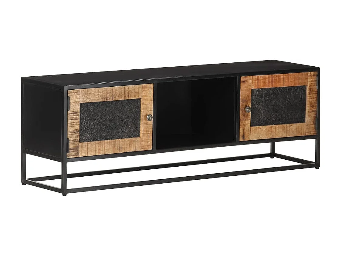 Meuble TV 120x30x40 cm Bois de manguier brut