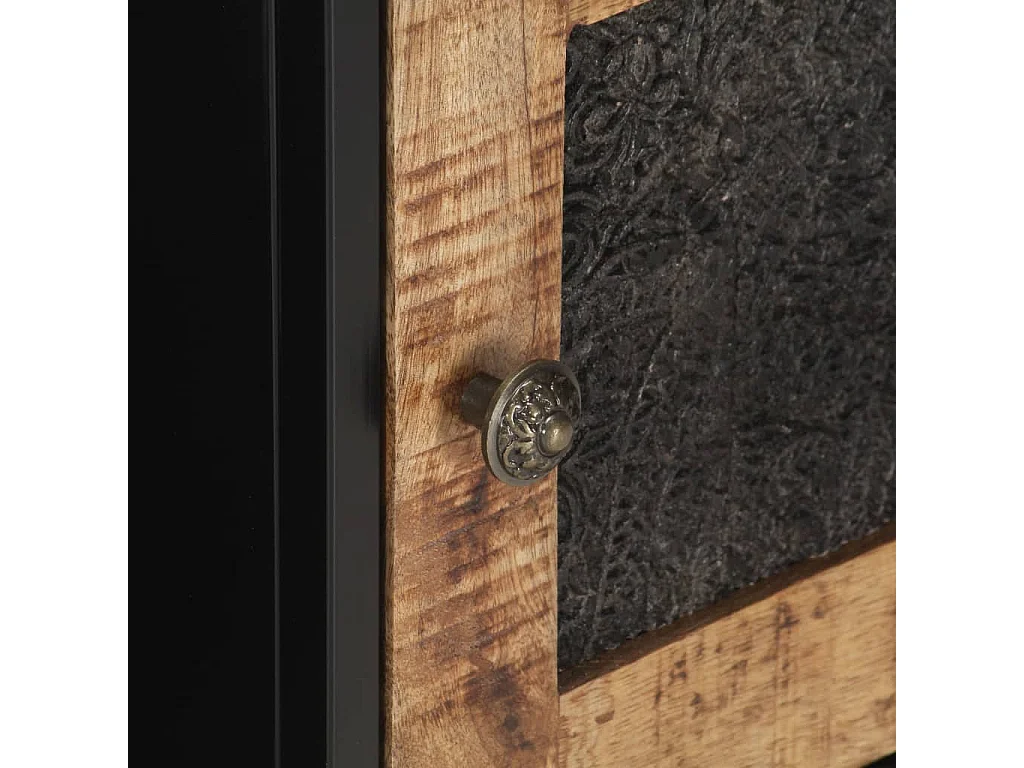 Mueble para TV de madera maciza de mango rugosa 120x30x40 cm