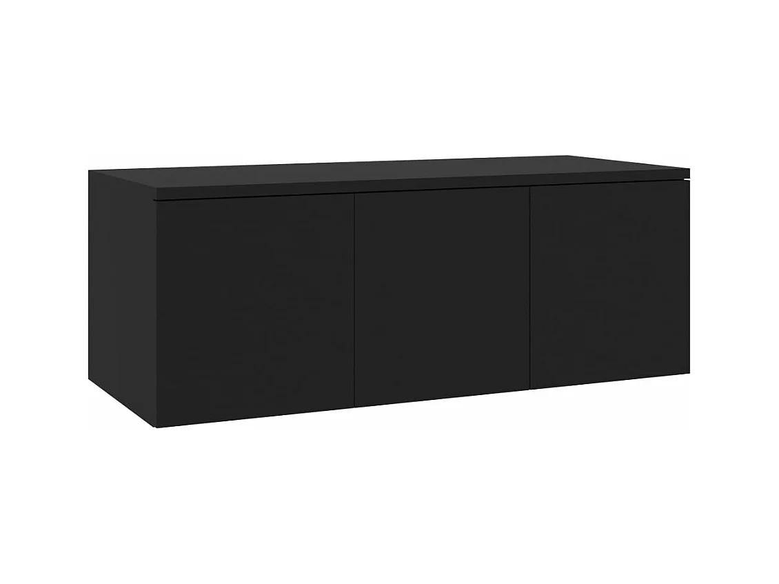 Meuble TV Noir 80x34x30 cm Aggloméré