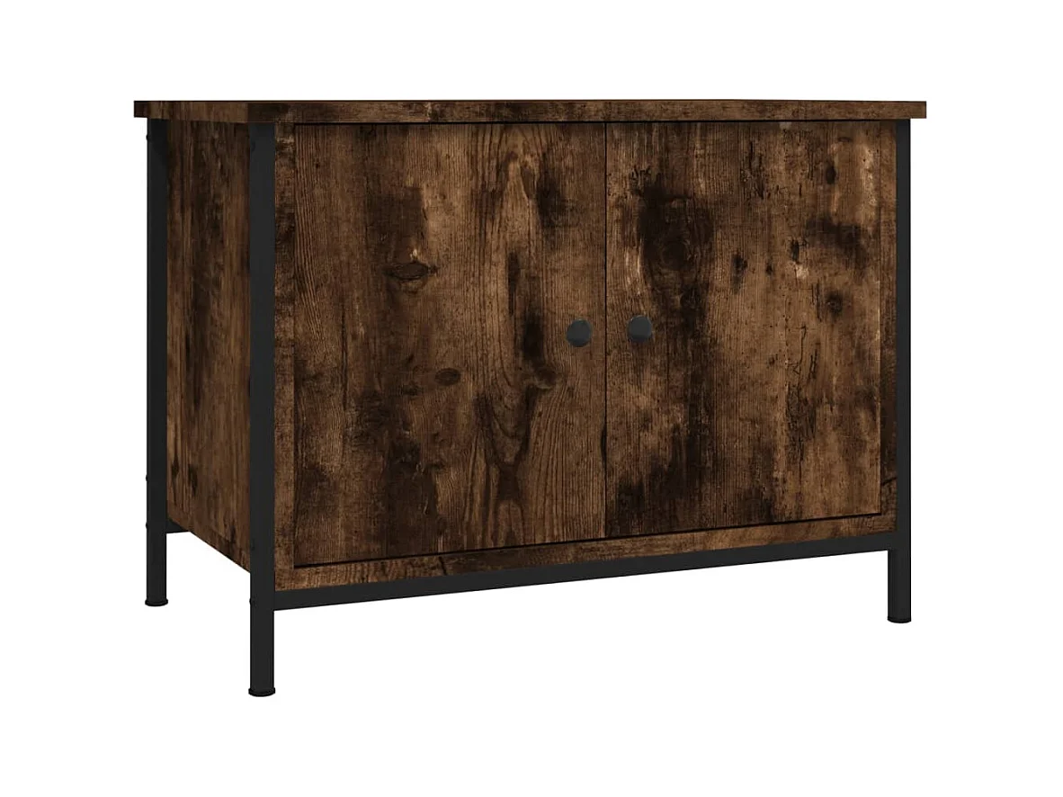 Mueble de TV madera contrachapada roble ahumado 60x35x45 cm